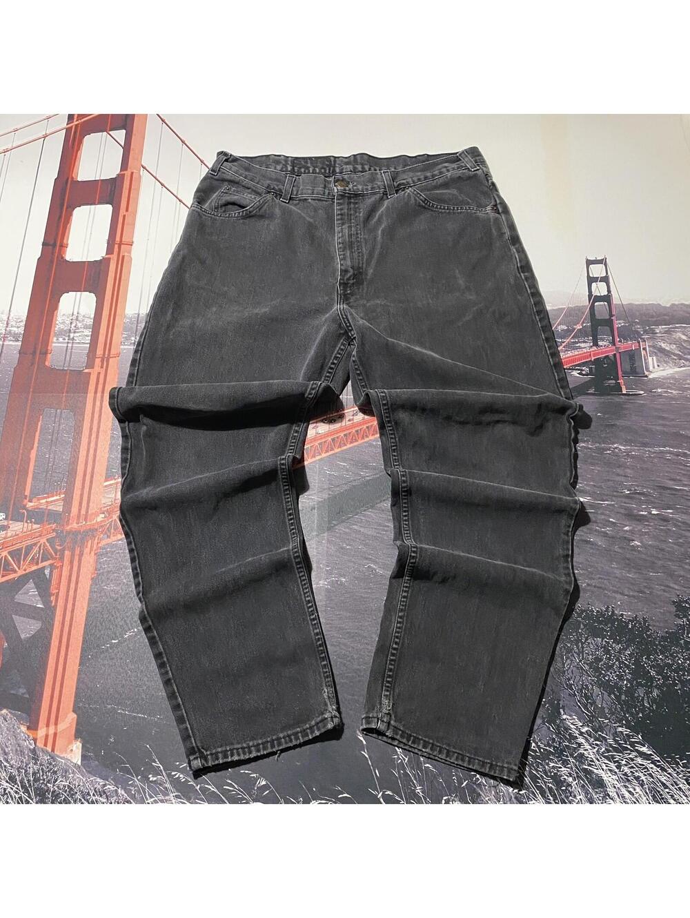 Levi's Jeans Men's 38x32 Black Denim Orange Tab Faded Black Fits (36x31) Canada